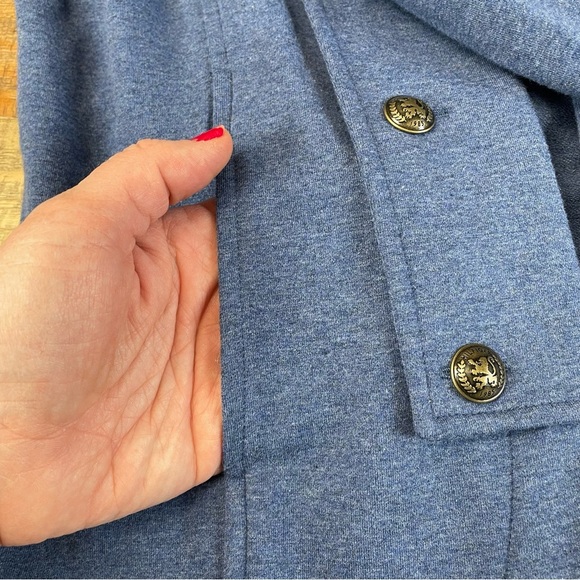 Tommy Hilfiger Womens Casual Military Band Jacket Sky Capt Navy Blue Small - Picture 10 of 12